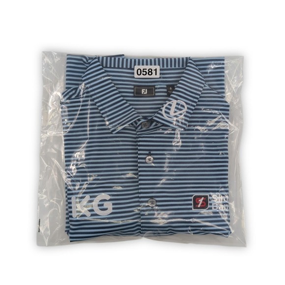 FootJoy Tour Issue Performance Golf Polo Mens Small Blue Striped - Picture 8 of 8